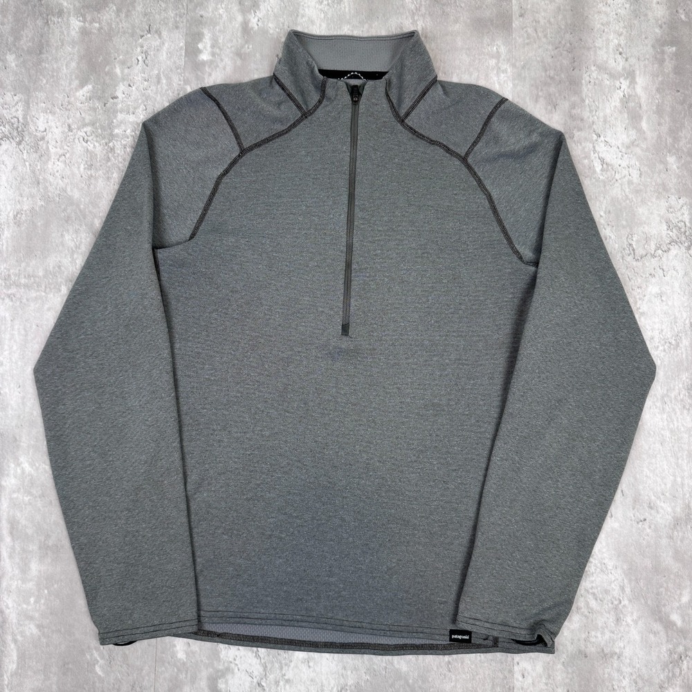 Patagonia Capilene 3 Midweight‎ Zip-Neck Pullover Mens M Gray Base Ski Granola